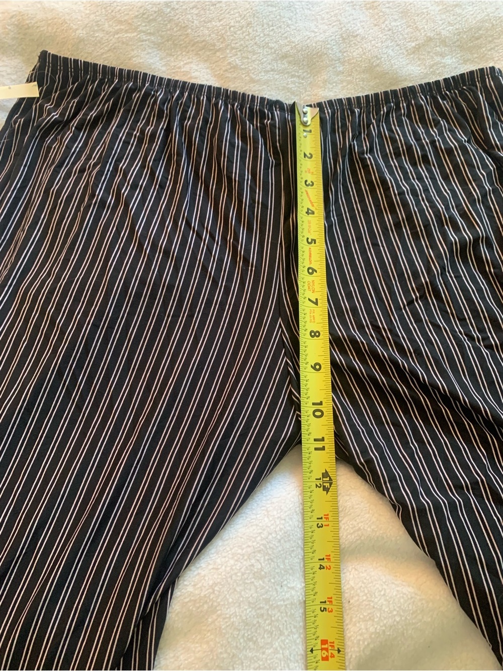 Studio Donatella NWT Navy and Pale Pink Striped Pajama Set with Pink Lace Trim - Picture 15 of 15